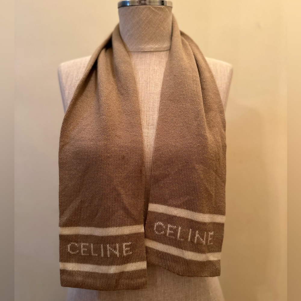 CELINE brand scarf in brown
